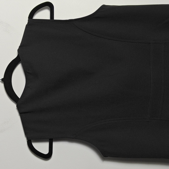 MAX STUDIO NWT Elegant Black Sleeveless Faux Wrap Dress w/ Buttons Size Large - Picture 13 of 15